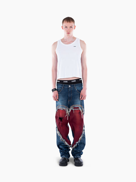 VAIN Heart Cut Out Jeans