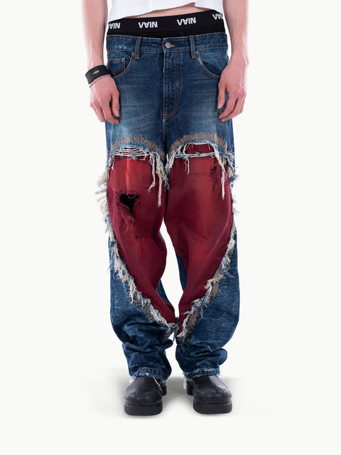 VAIN Heart Cut Out Jeans