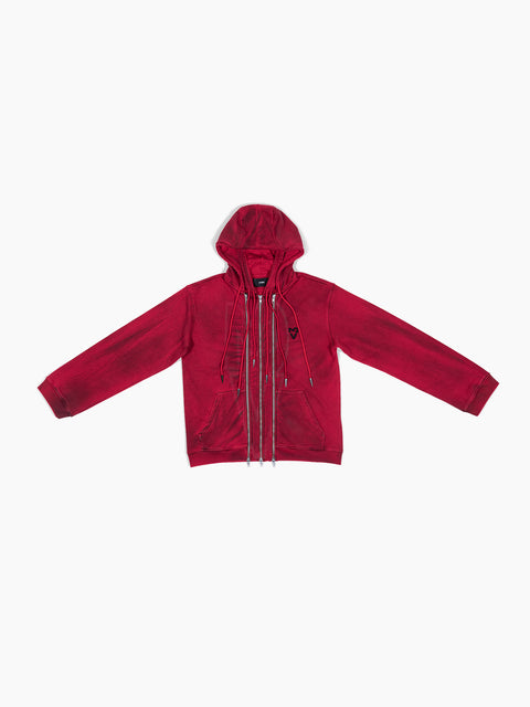 VAIN Three Zip Hoodie Bloody Red