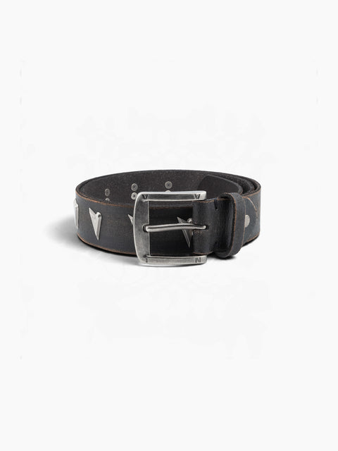 VAIN Heart Stud Belt Black