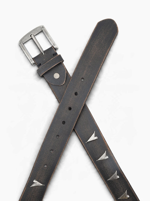 VAIN Heart Stud Belt Black