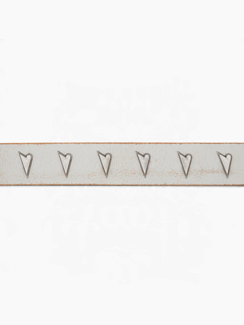 VAIN Heart Stud Belt White