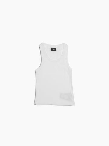 VAIN Heart Cutout Tank Top in white, flat lay