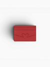 VAIN Heart Leather Card Holder Red