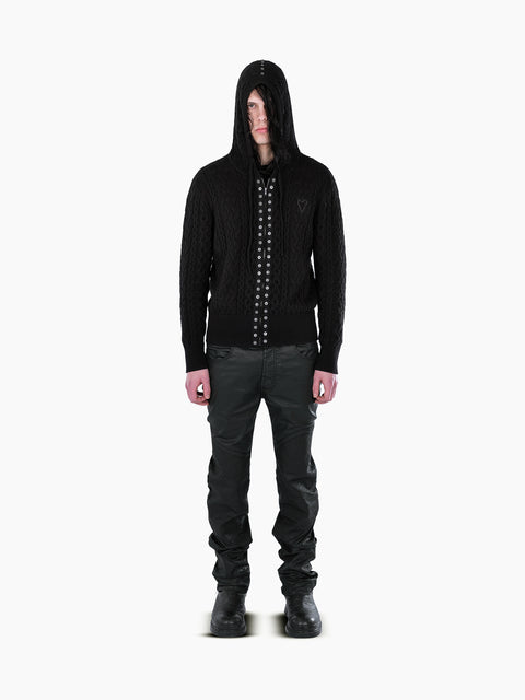 VAIN Knit Hoodie Black