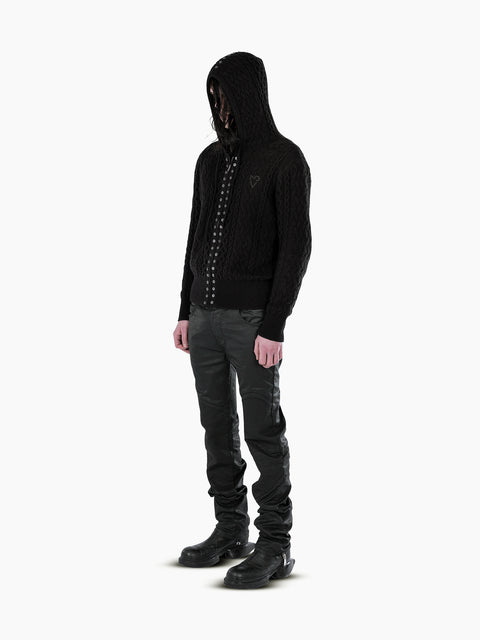 VAIN Knit Hoodie Black