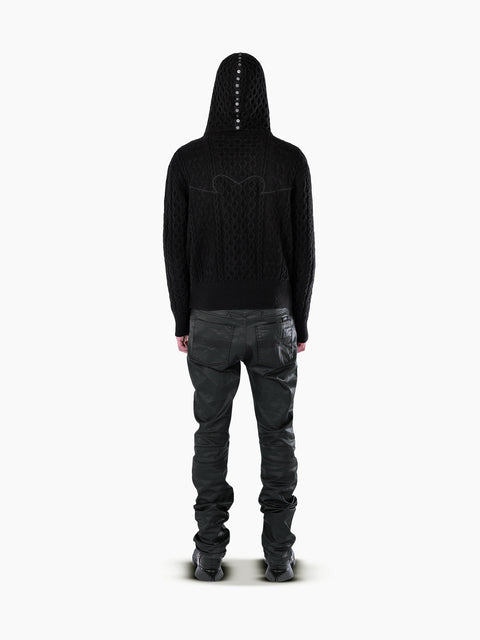 VAIN Knit Hoodie Black