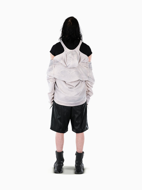 VAIN Three Zip Hoodie Dusty White