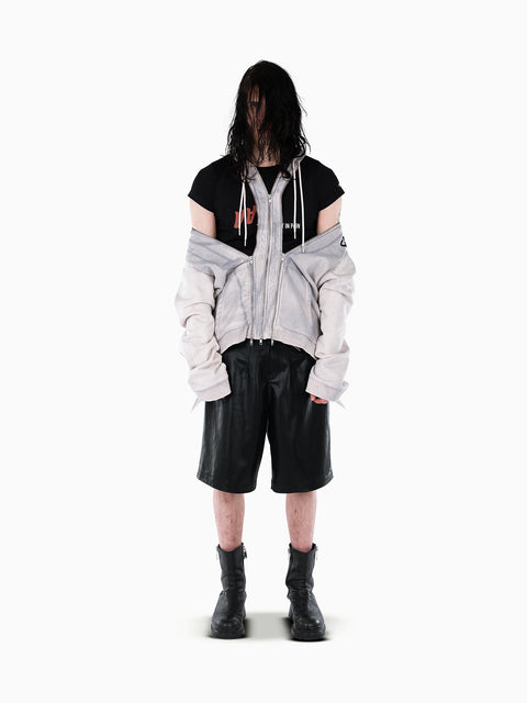 VAIN Three Zip Hoodie Dusty White