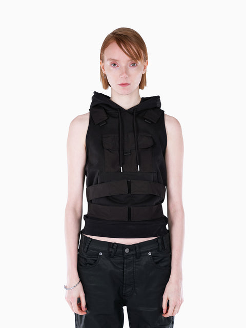 VAIN Vest Hoodie Black