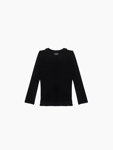 VAIN Ruffle Longsleeve Black