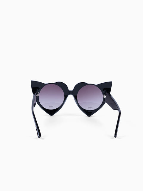 VAIN Heart Sunglasses Black