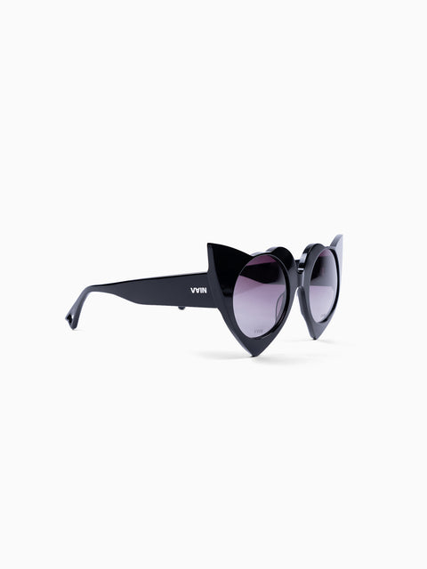 VAIN Heart Sunglasses Black
