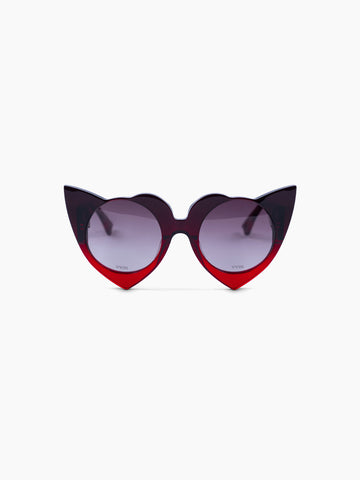 VAIN Heart Sunglasses Red