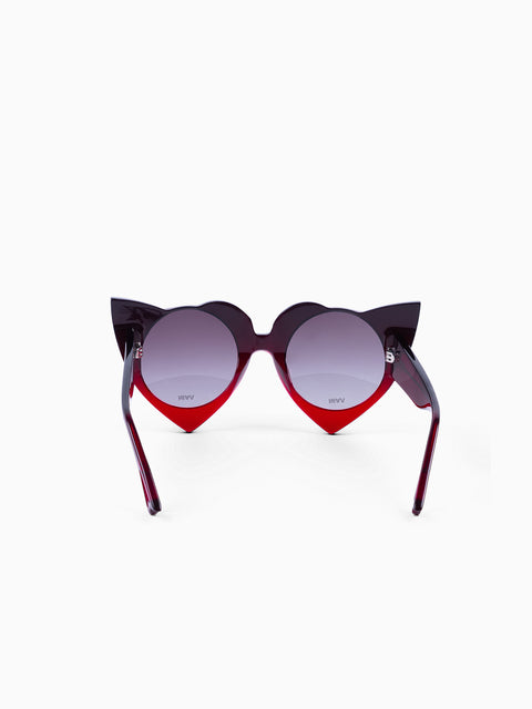 VAIN Heart Sunglasses Red