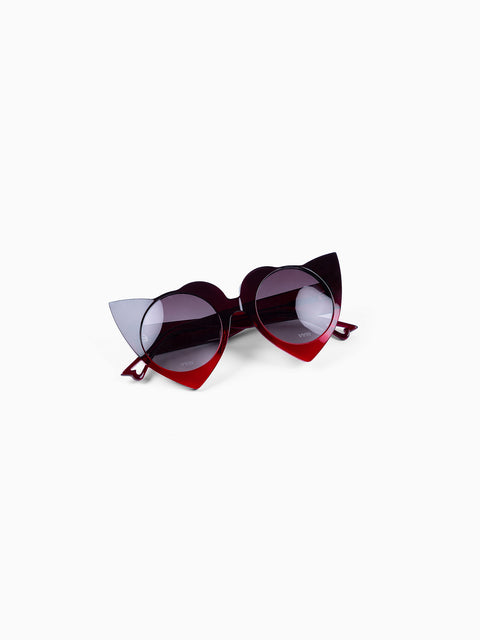 VAIN Heart Sunglasses Red