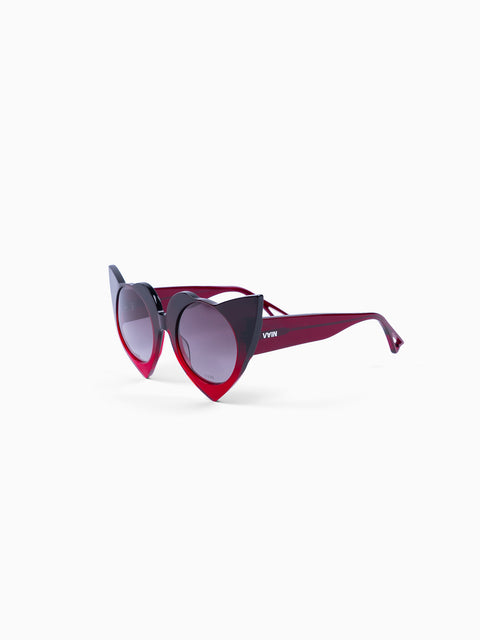 VAIN Heart Sunglasses Red