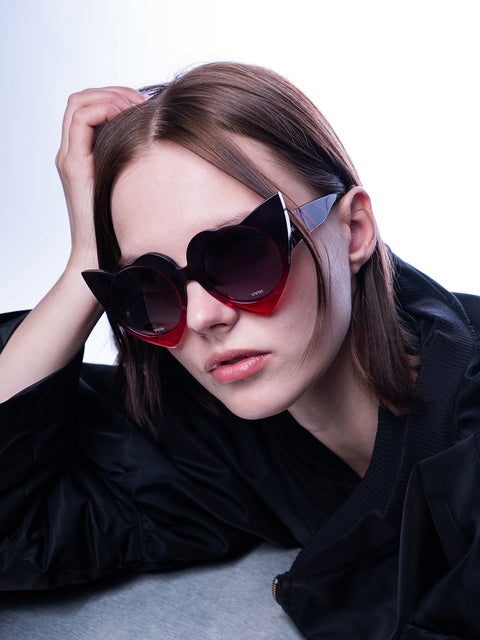 VAIN Heart Sunglasses Red