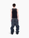 VAIN Double Waist Jeans Blue