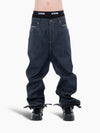 VAIN Double Waist Jeans Blue