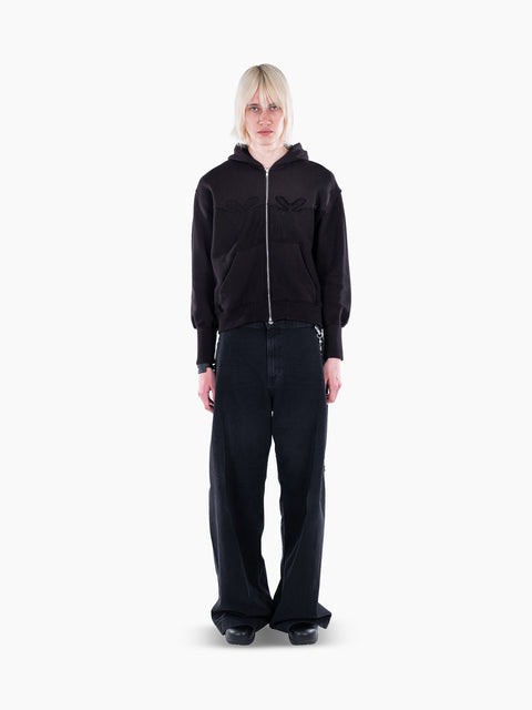 VAIN Distressed Hoodie Black