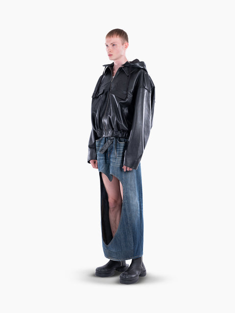 VAIN Leather Bomber Jacket