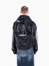 VAIN Leather Bomber Jacket