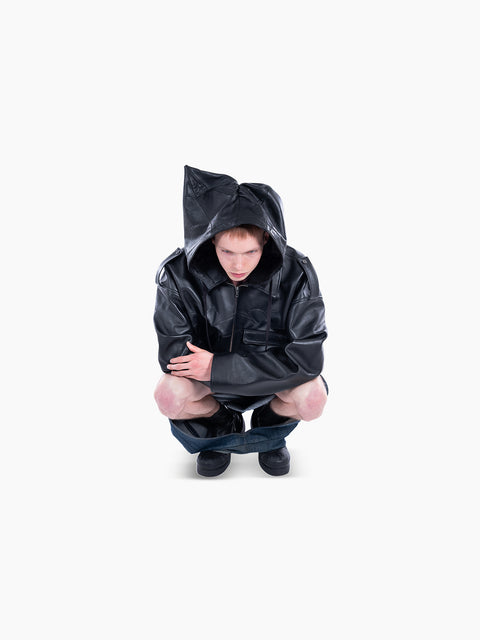 VAIN Leather Bomber Jacket