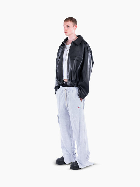 VAIN Leather Bomber Jacket
